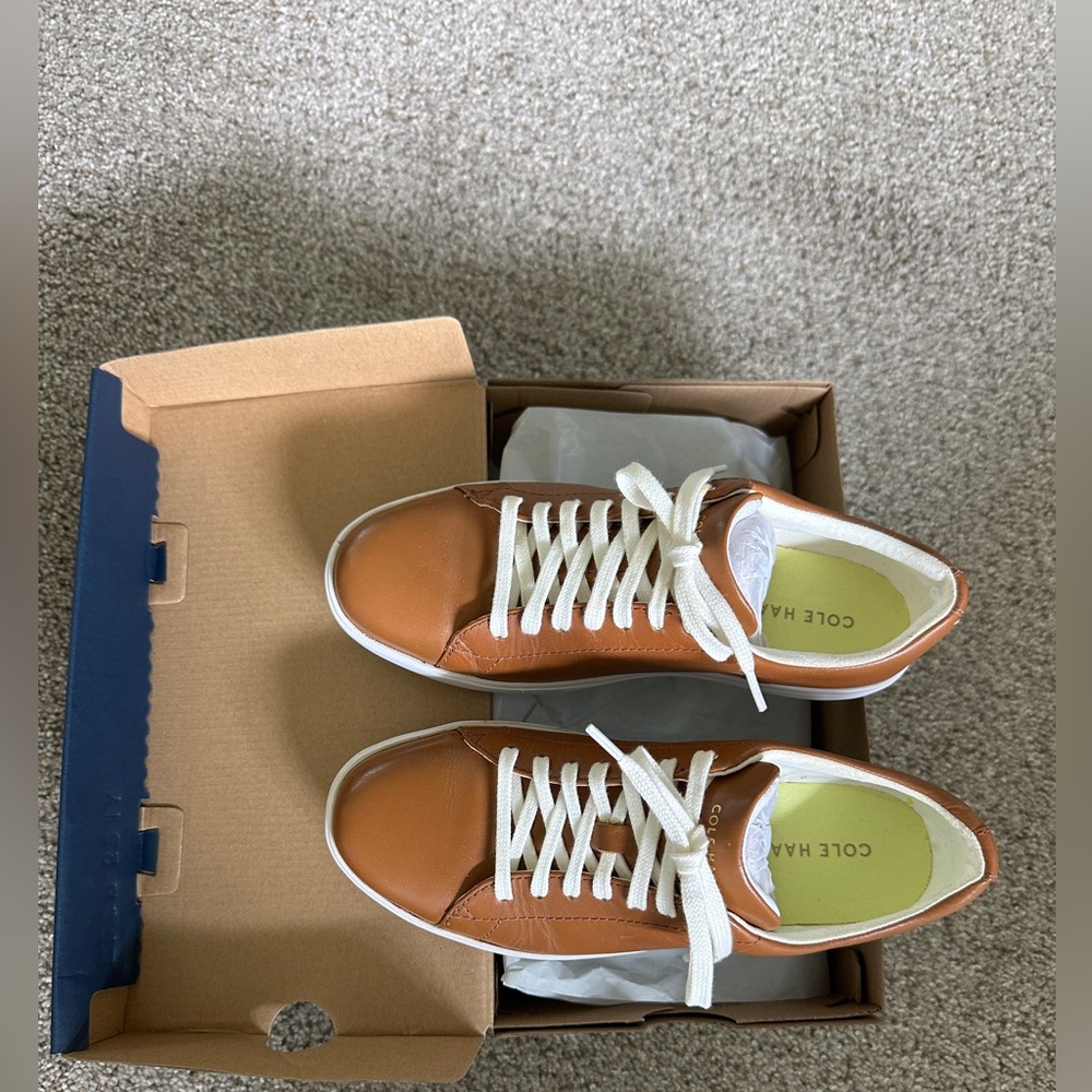 Cole Haan Women’s Pecan Leather Grand Crosscourt II Sneakers
